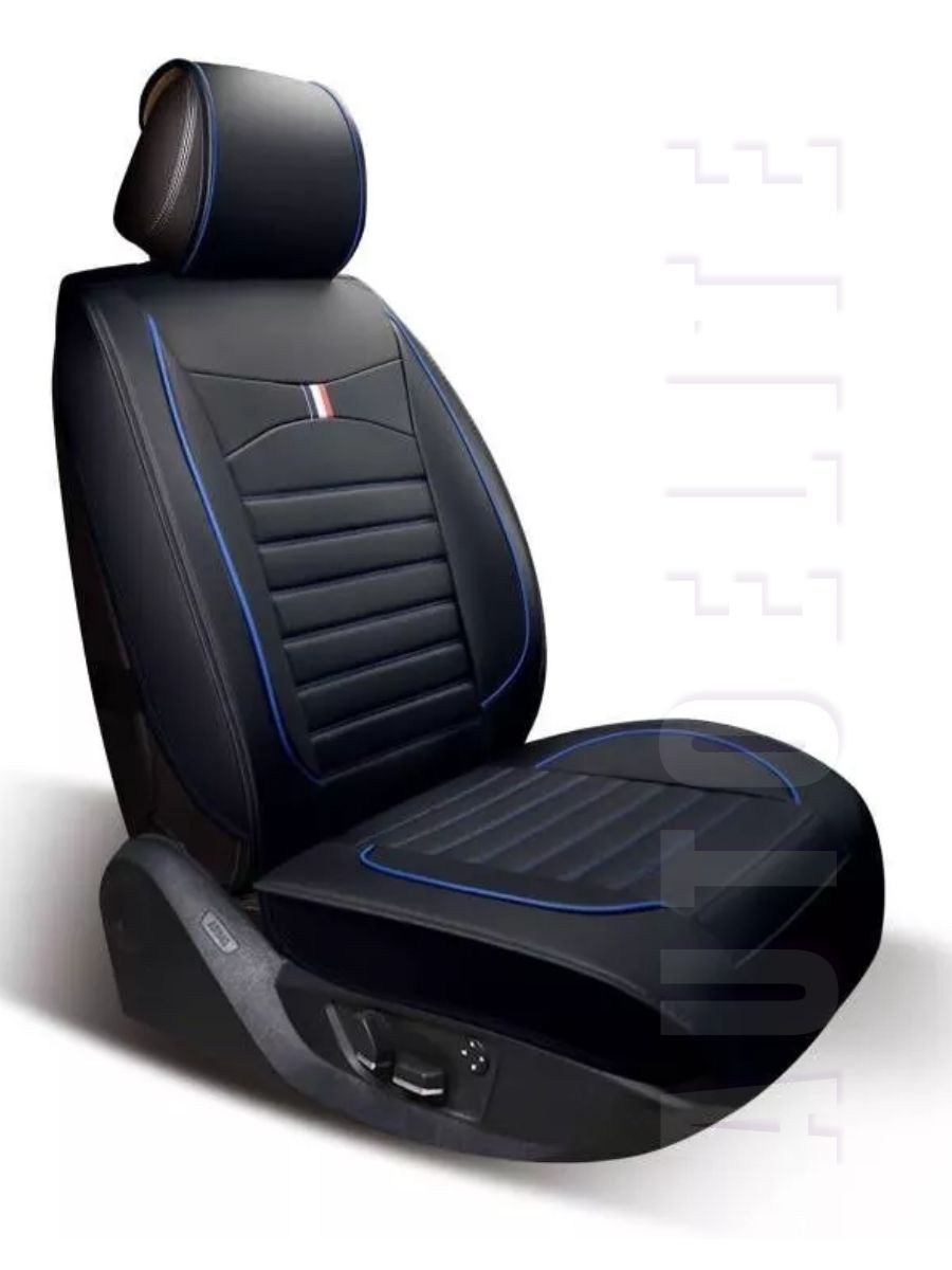 Комплект Луксозни Универсални Калъфи за Седалки Luxe Seat Elegance Black Blue